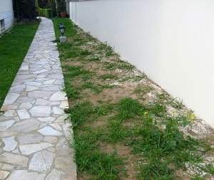 Allée de jardin en pierre Rots